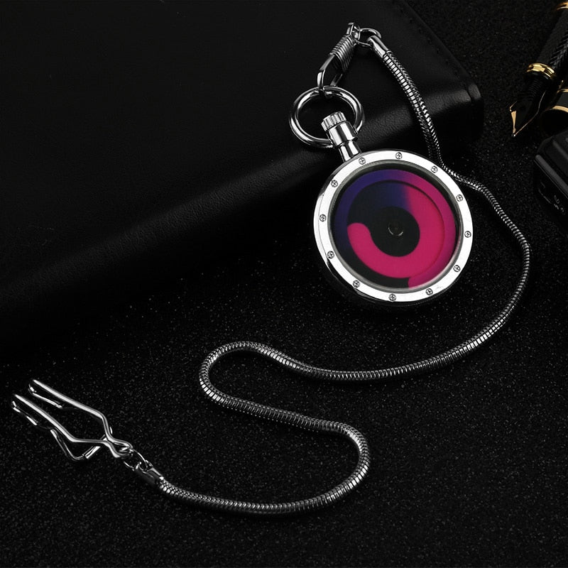 Color Gradient Concept Men Women Pocket Watch