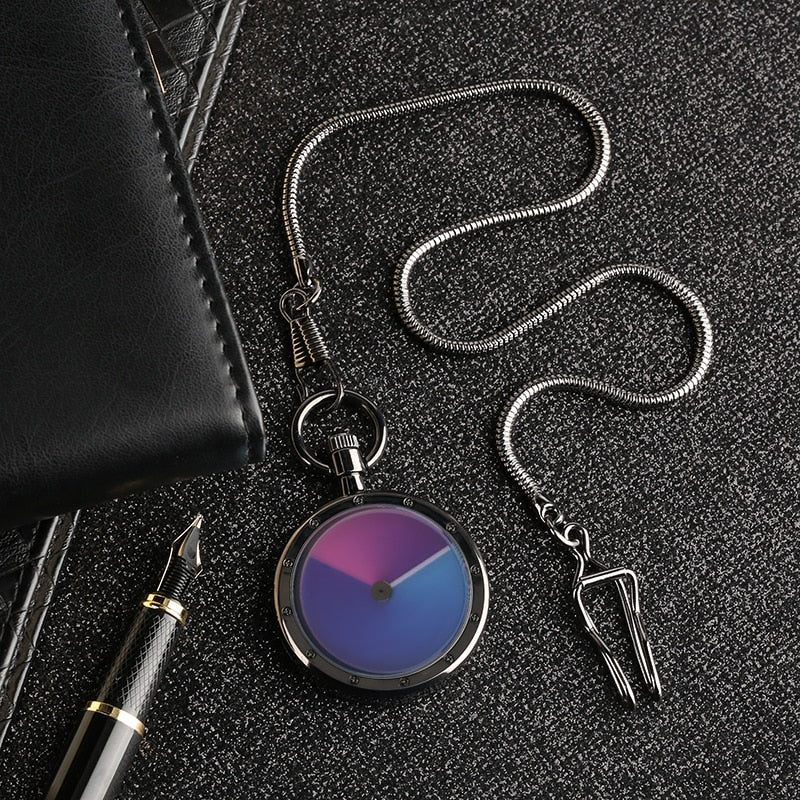 Color Gradient Concept Men Women Pocket Watch