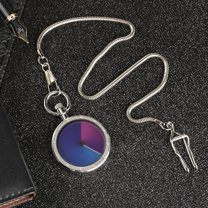 Color Gradient Concept Men Women Pocket Watch