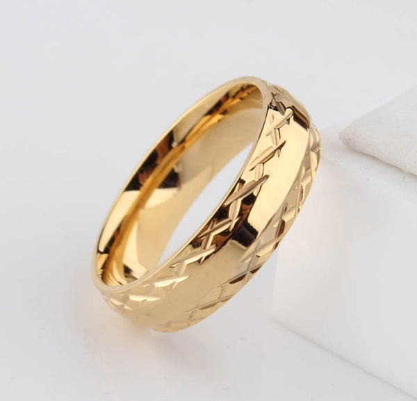 Anillos de boda de encaje de color dorado para hombres