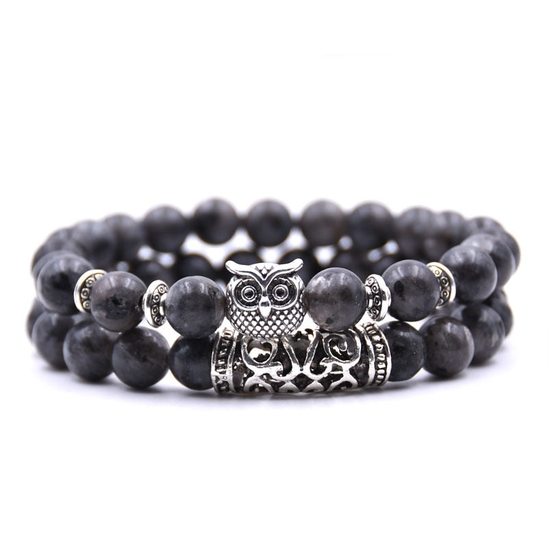 Owl Bracelet Jewelry Stone Bracelets Men Women