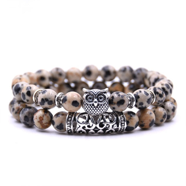 Owl Bracelet Jewelry Stone Bracelets Men Women