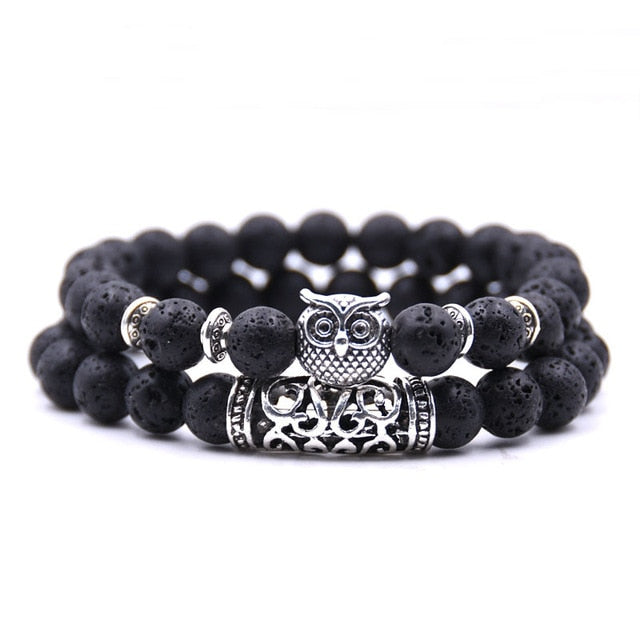 Owl Bracelet Jewelry Stone Bracelets Men Women