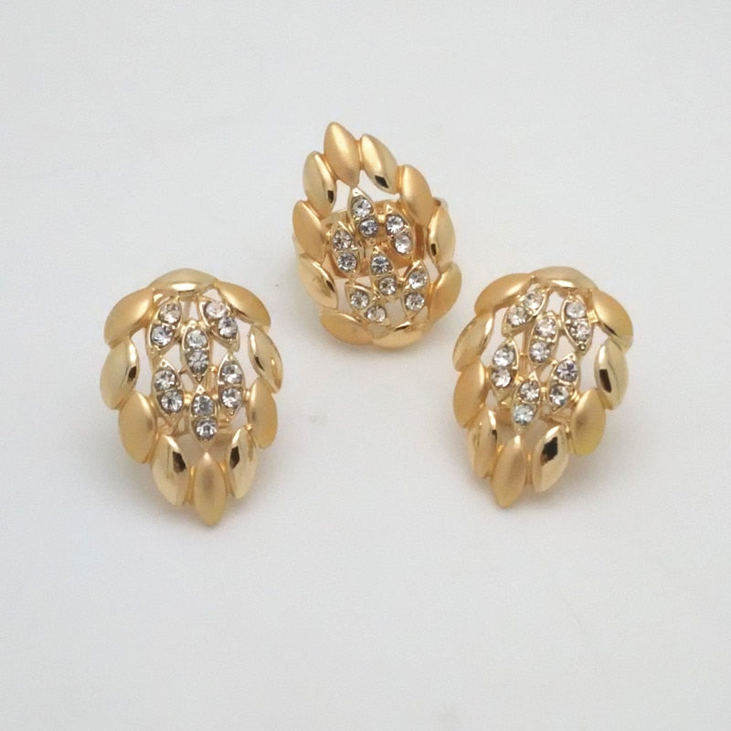 Fashion African Dubai Gold Jewelry Women African Beads Set