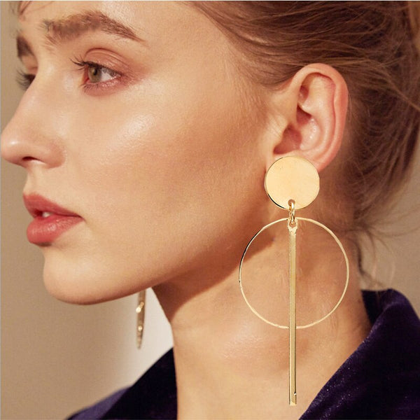 Fashion Statement Earrings Geometric Clips Earrings for Women