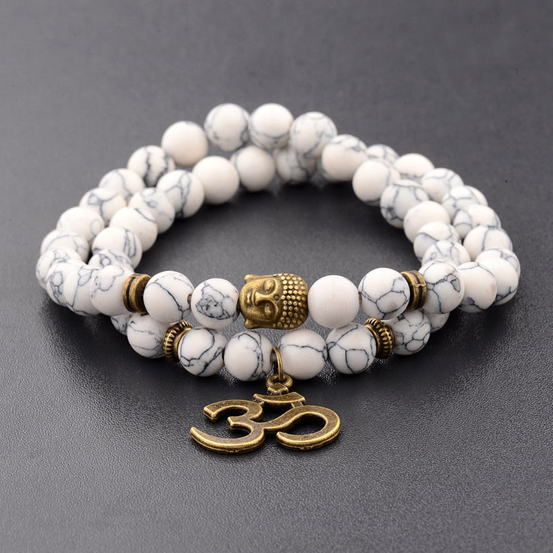 Retro Buddha Bead   Men Black Natural Stone Chakra Bracelets