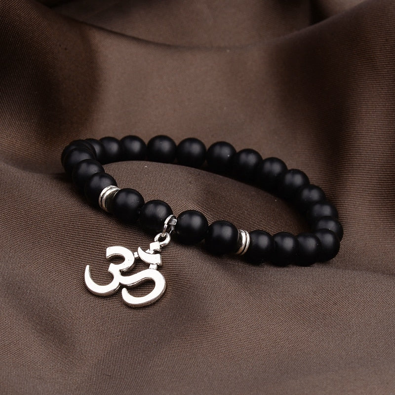 Retro Buddha Bead   Men Black Natural Stone Chakra Bracelets