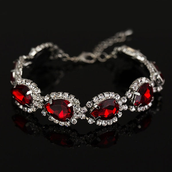 Pulseras y brazaletes de cristal para boda de moda para mujer