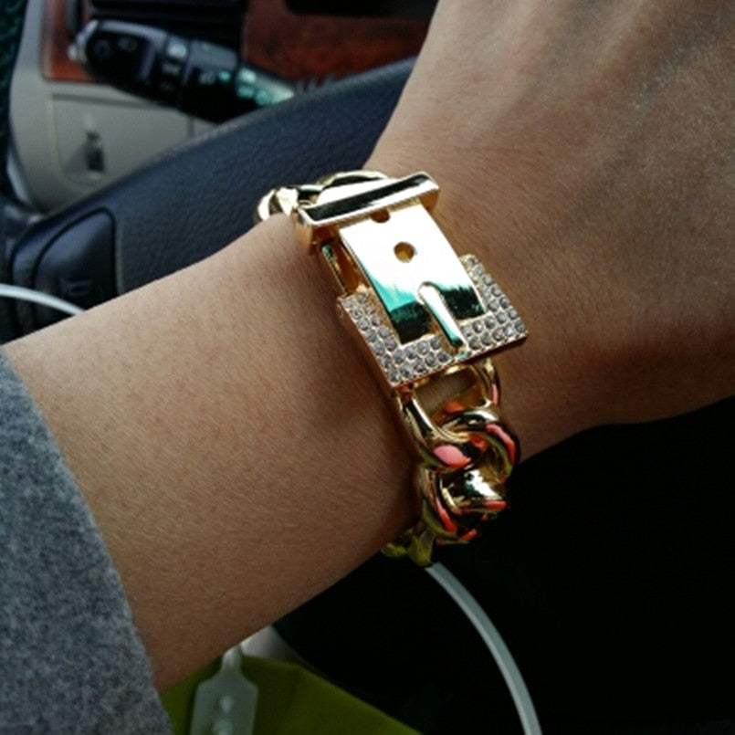 Classic Rhinestones Metal Bracelets For Women