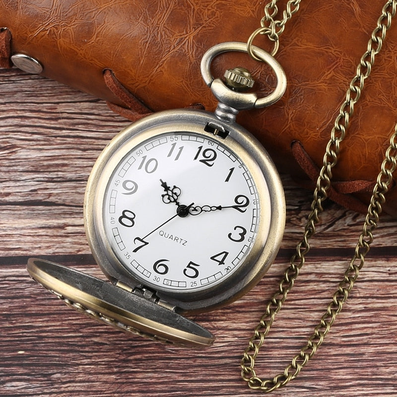 Colorful Portrait Design Quartz Fob Pocket Watch
