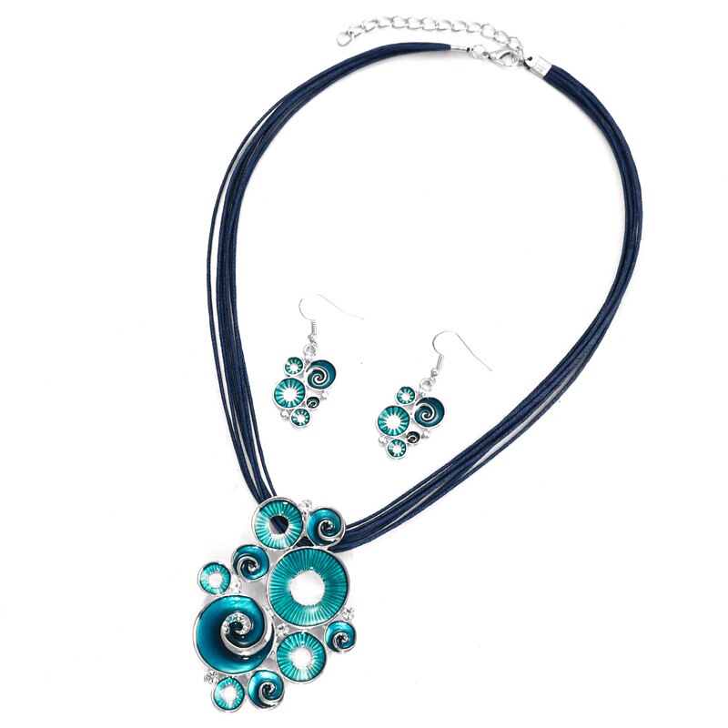 Dark Blue Charming Jewelry Set For Women
