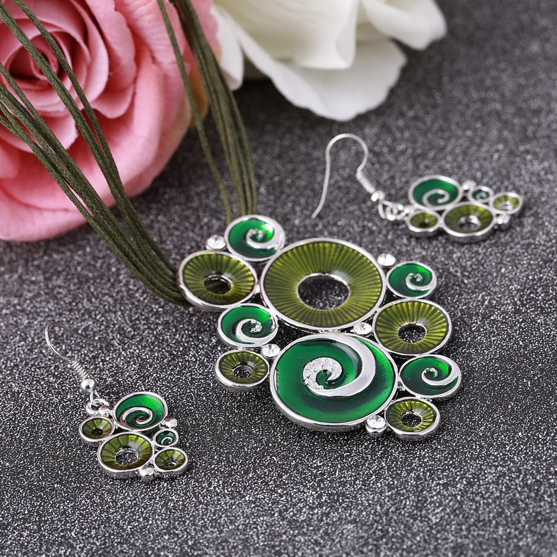 Dark Blue Charming Jewelry Set For Women