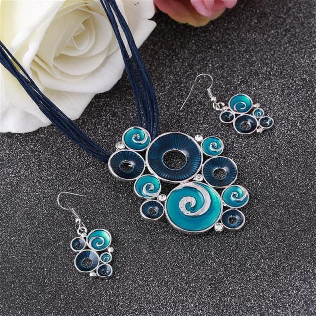 Dark Blue Charming Jewelry Set For Women