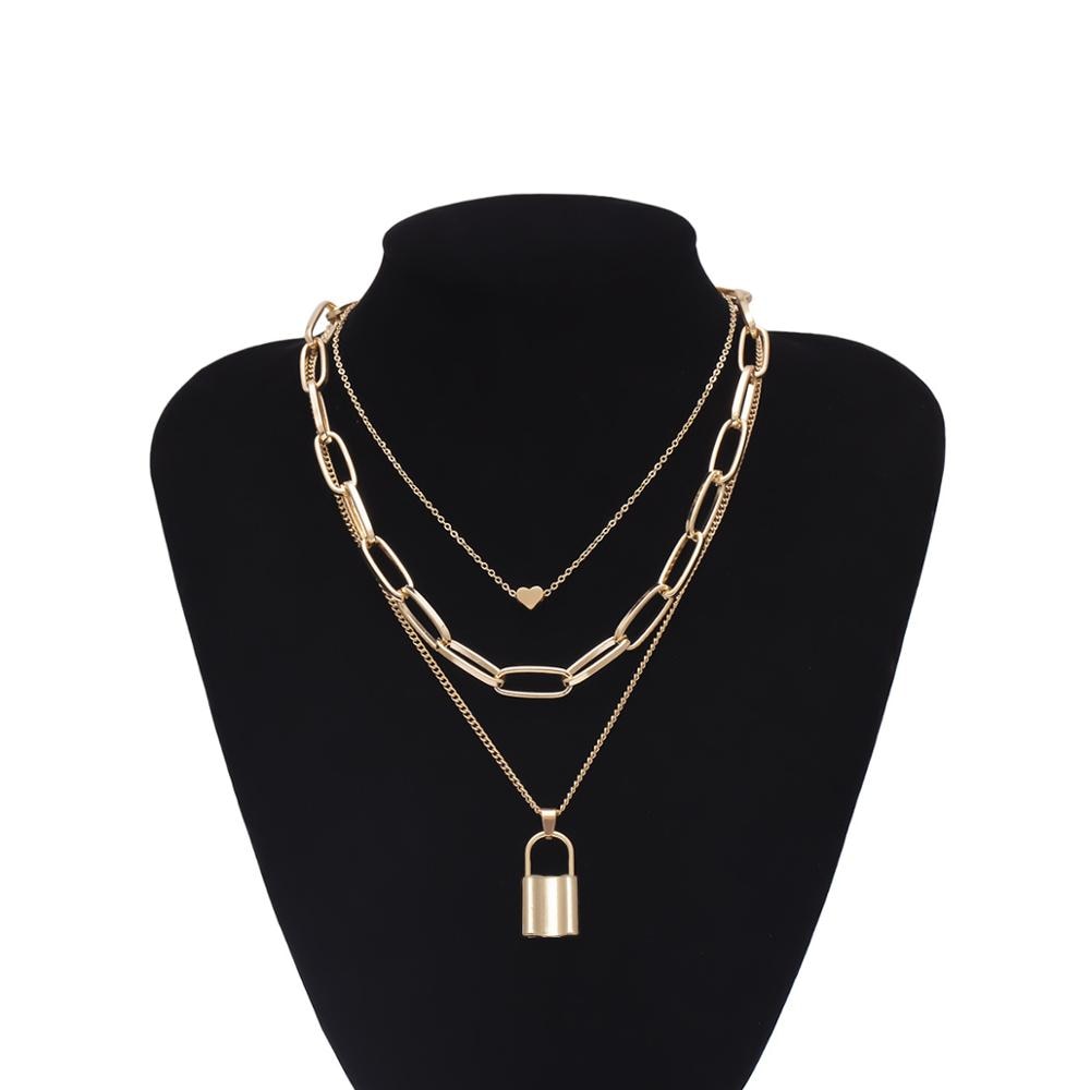 Hip Hop Multi Layers chain necklace