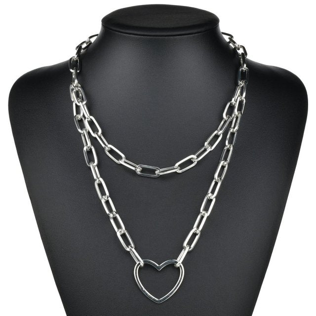Hip Hop Multi Layers chain necklace