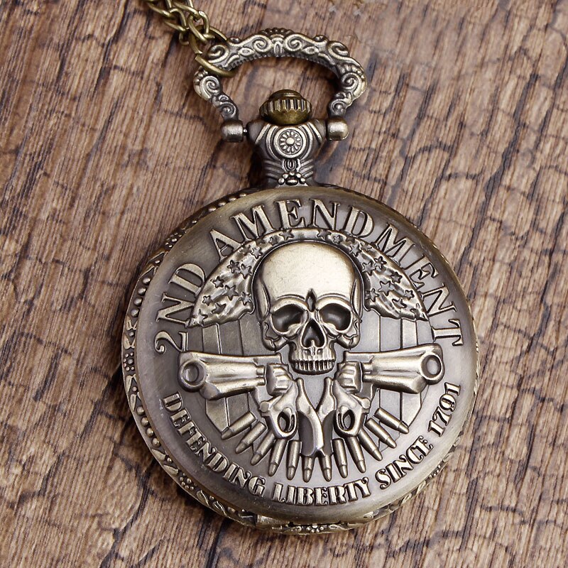 Fashion DEFENDING LIBERTY SINCE  Quartz Necklace Mens Women Pocket Watch