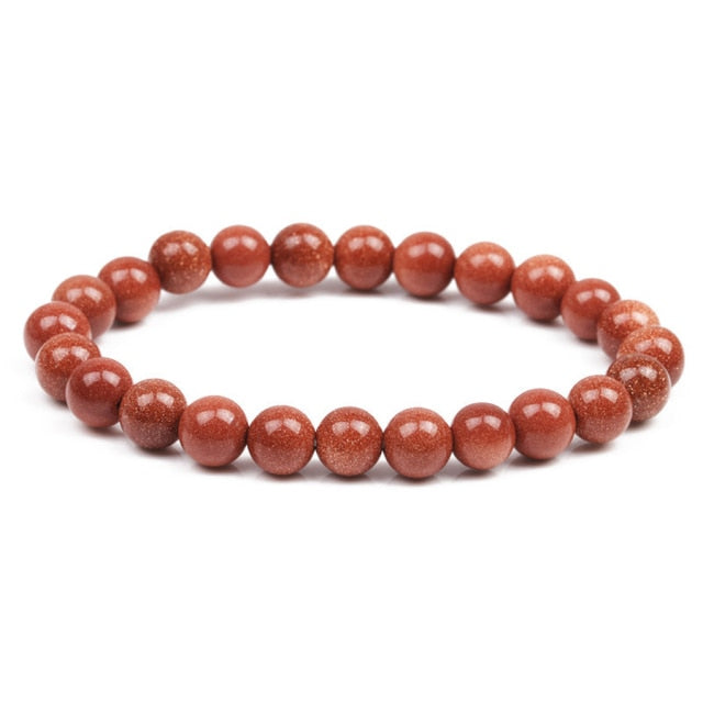 Natural Stone Lava Tiger Eye Black Onyx Matte Beads Bangle