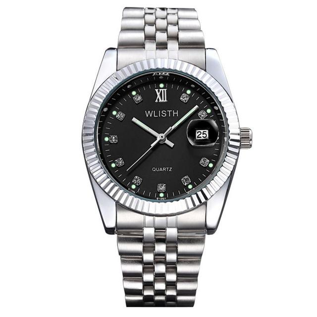 Gold Stainless Steel Wristwatch Luxury Women Waterproof