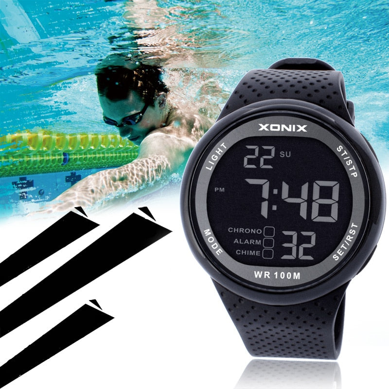 Fashion Men Sports Watches Waterproof 100m Outdoor Fun Digital Watch
