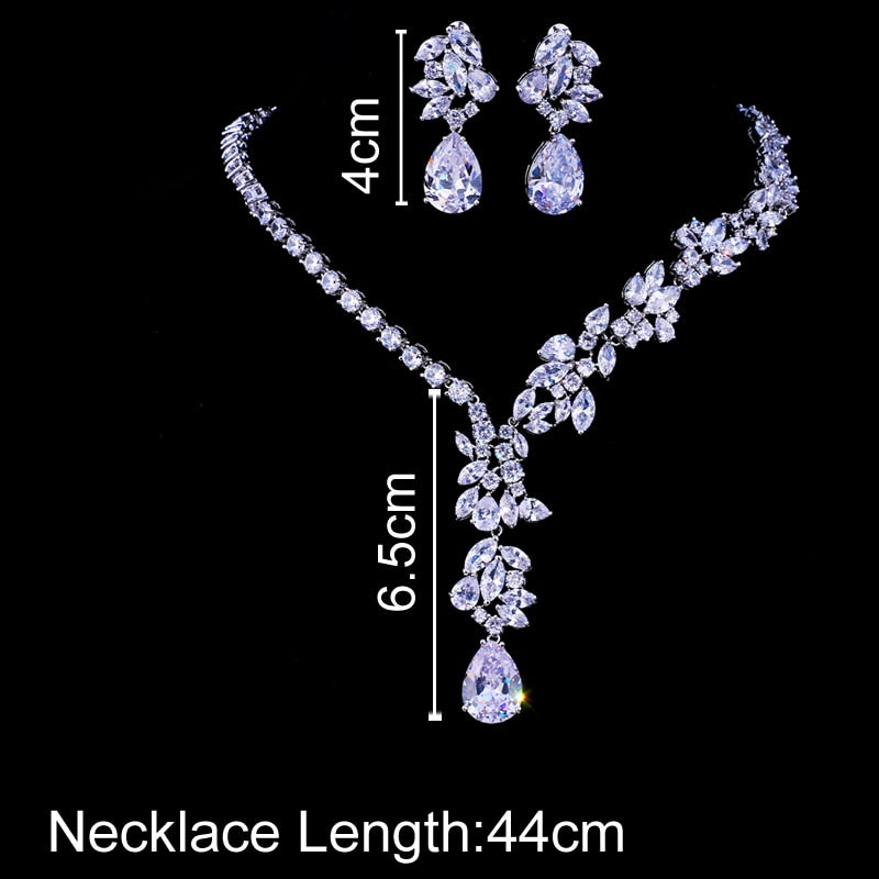 New Unique Design Choker Necklace Stud Earrings Bridal Jewelry Sets