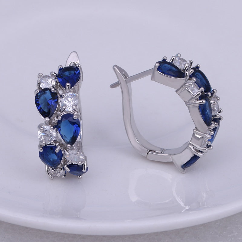 Classic Semi-precious Stone Stud Earrings