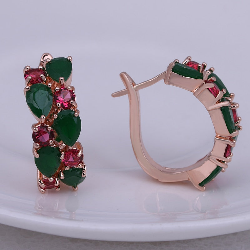 Classic Semi-precious Stone Stud Earrings