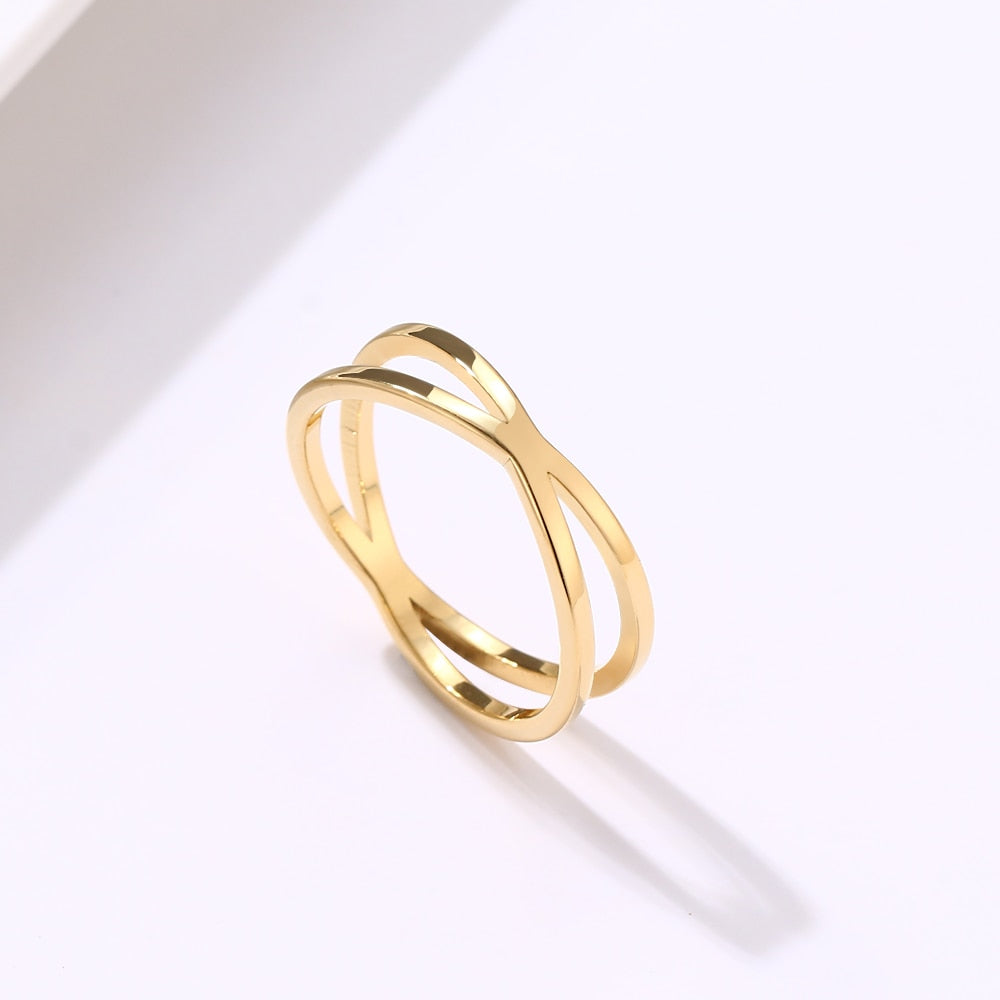 Bohemian Vintage Cross Gold Rings
