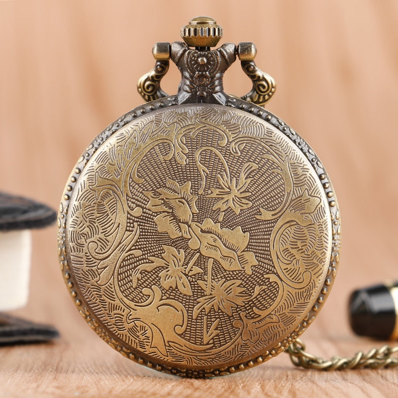 Fashion Full Metal Alchemist Copper Quartz Pocket Watch