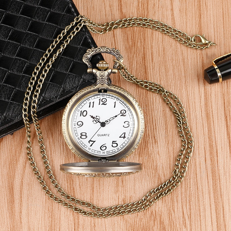 Fashion Full Metal Alchemist Copper Quartz Pocket Watch