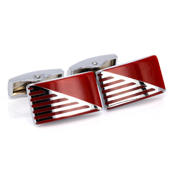 Enamel cufflinks male French Red shirt cufflinks