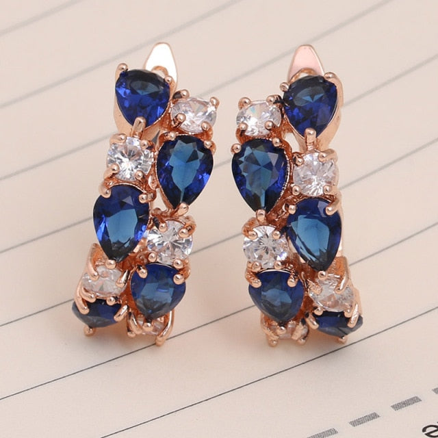 Classic Semi-precious Stone Stud Earrings