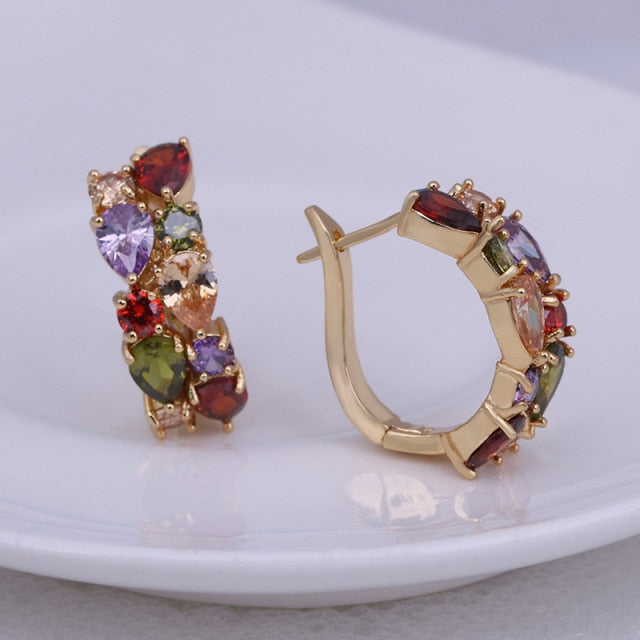 Classic Semi-precious Stone Stud Earrings