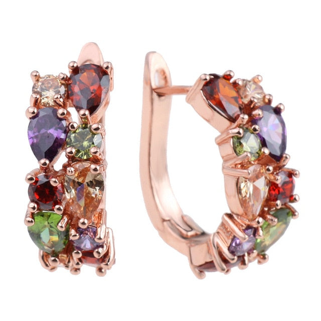 Classic Semi-precious Stone Stud Earrings