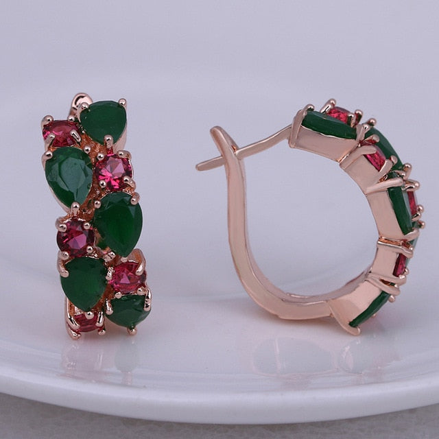 Classic Semi-precious Stone Stud Earrings