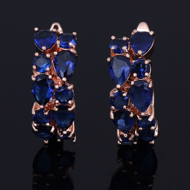 Classic Semi-precious Stone Stud Earrings