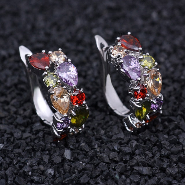 Classic Semi-precious Stone Stud Earrings