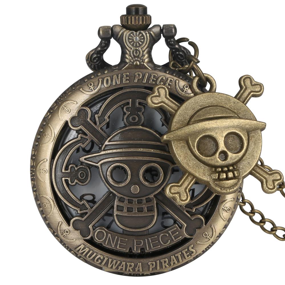 Vintage Pirate Luffy One Piece Quartz Pocket Watch