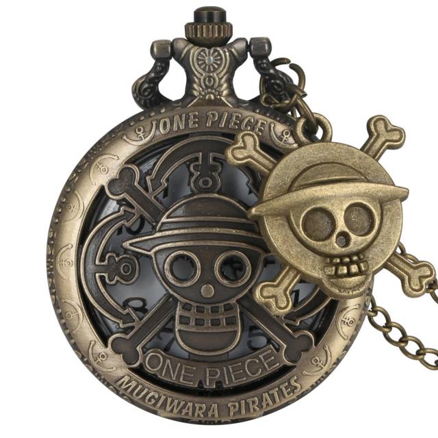 Vintage Pirate Luffy One Piece Quartz Pocket Watch