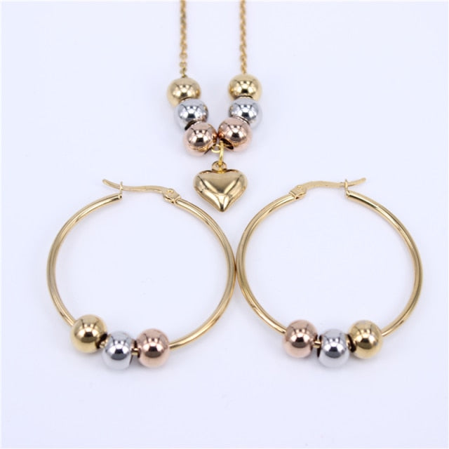 New stainless steel beads (earrings necklace) manual suit