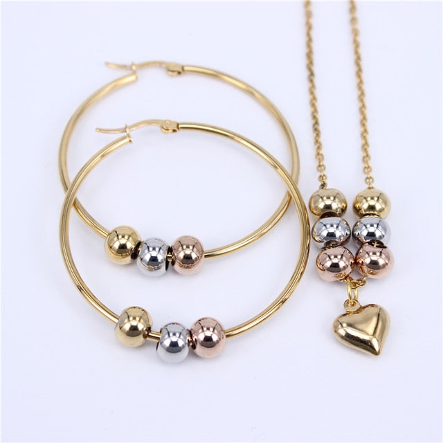 New stainless steel beads (earrings necklace) manual suit