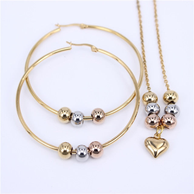 New stainless steel beads (earrings necklace) manual suit