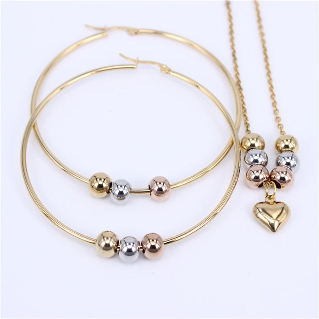 New stainless steel beads (earrings necklace) manual suit