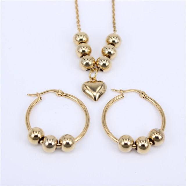New stainless steel beads (earrings necklace) manual suit