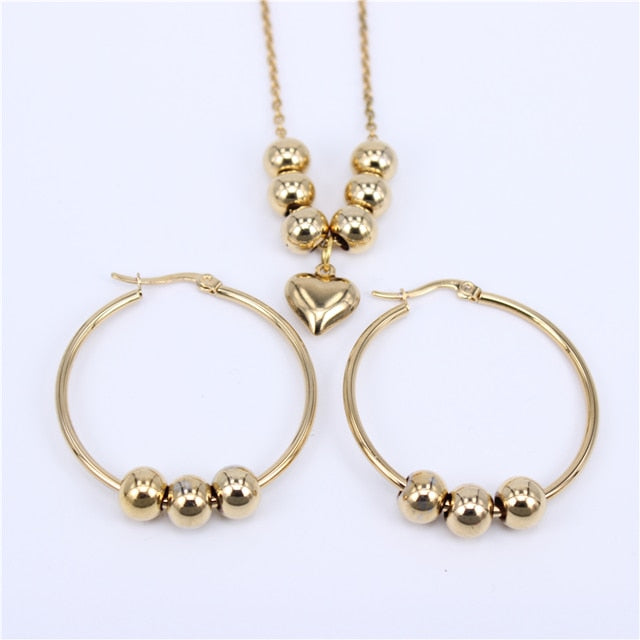 New stainless steel beads (earrings necklace) manual suit