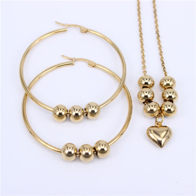 New stainless steel beads (earrings necklace) manual suit