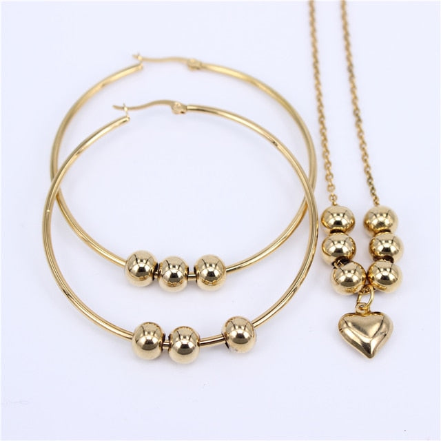 New stainless steel beads (earrings necklace) manual suit