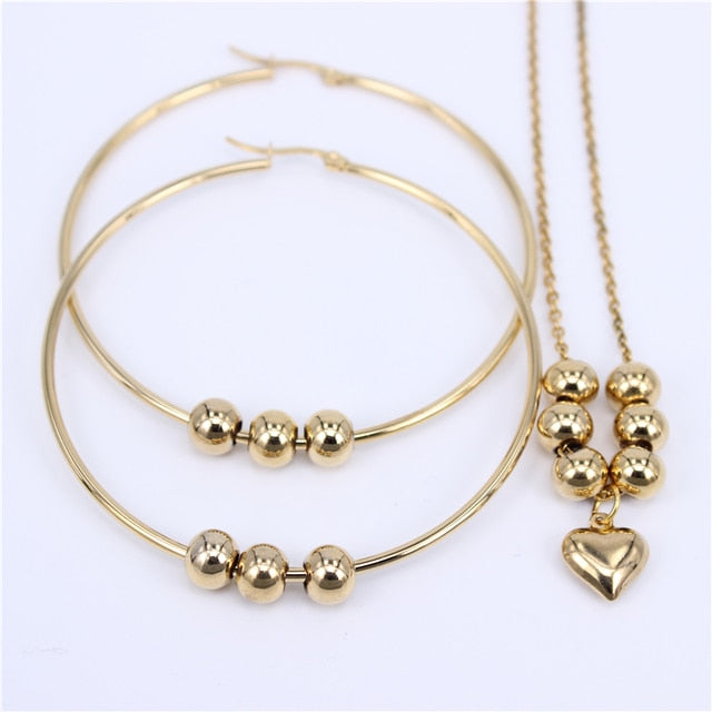 New stainless steel beads (earrings necklace) manual suit