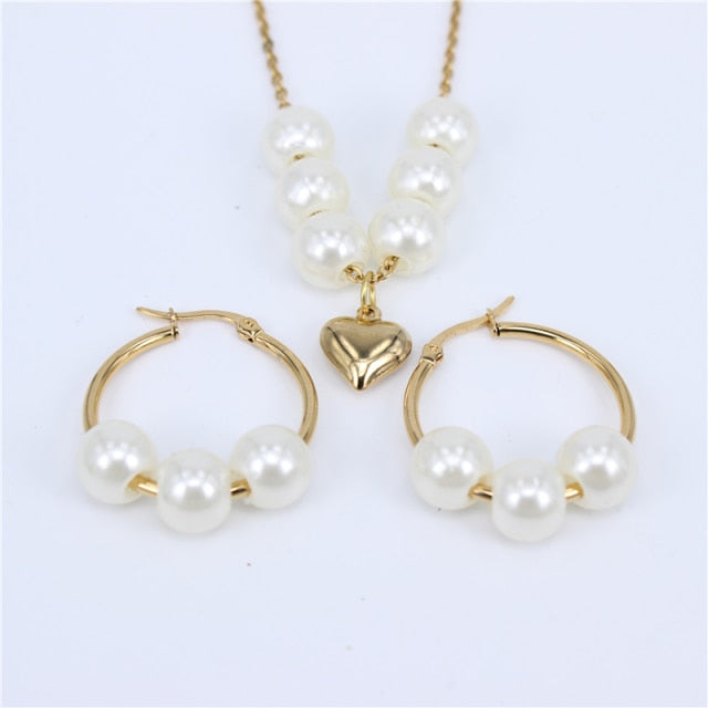 New stainless steel beads (earrings necklace) manual suit