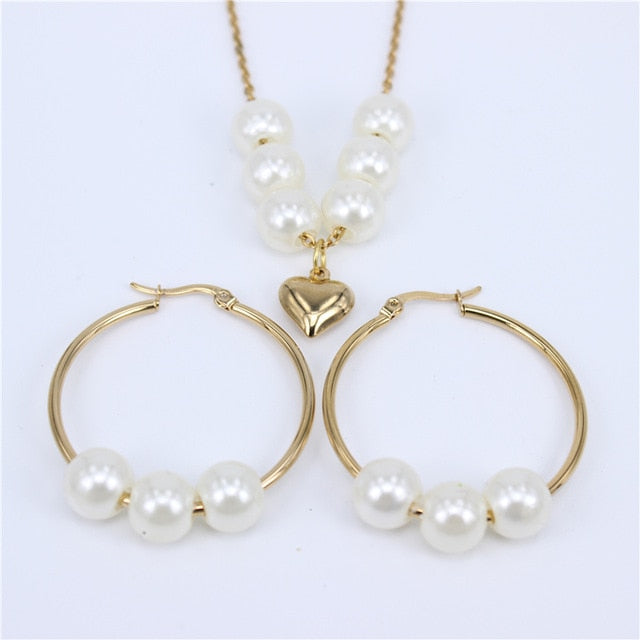 New stainless steel beads (earrings necklace) manual suit