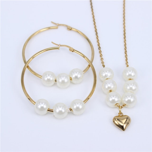 New stainless steel beads (earrings necklace) manual suit